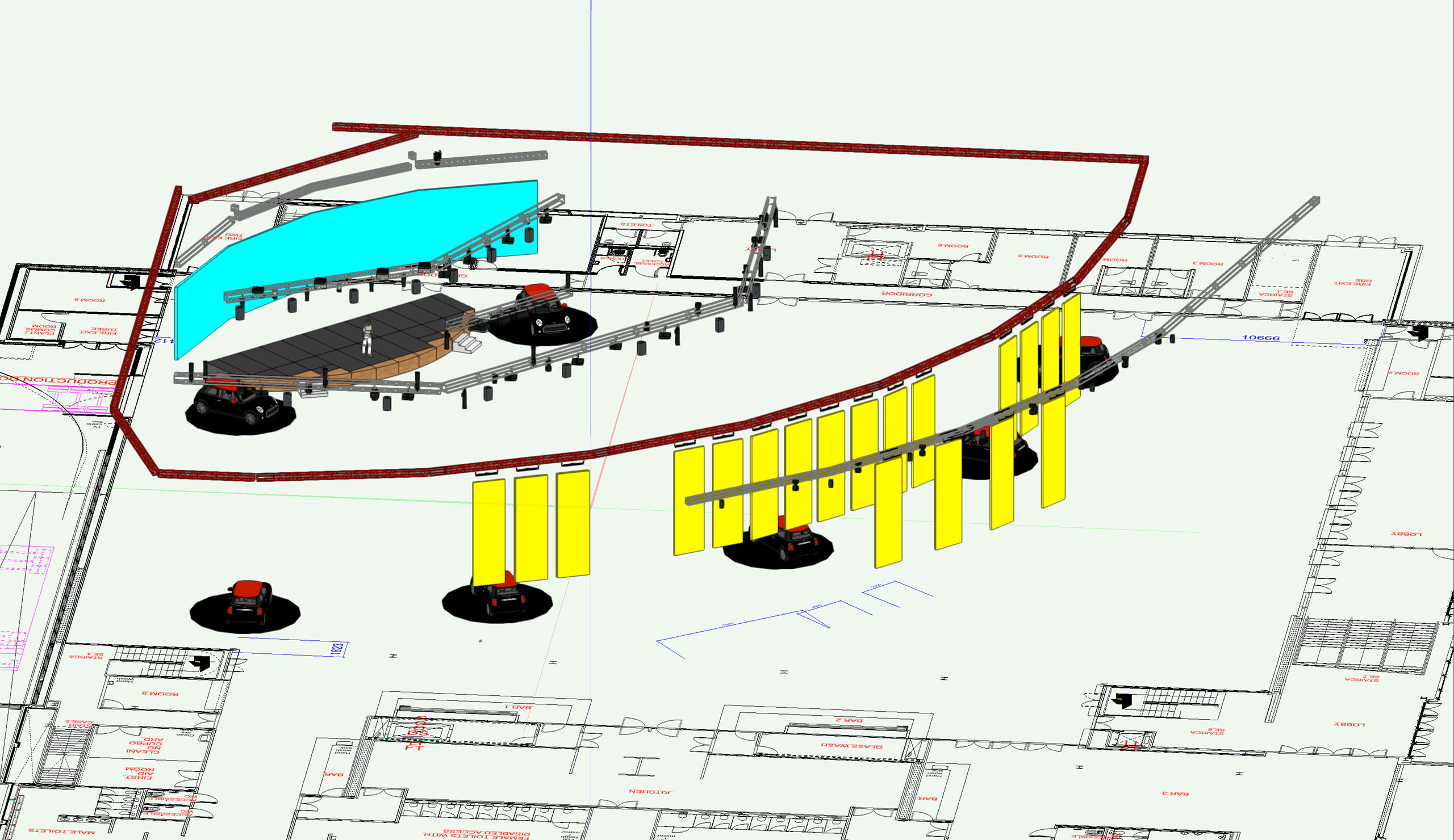 CAD plan of the event space